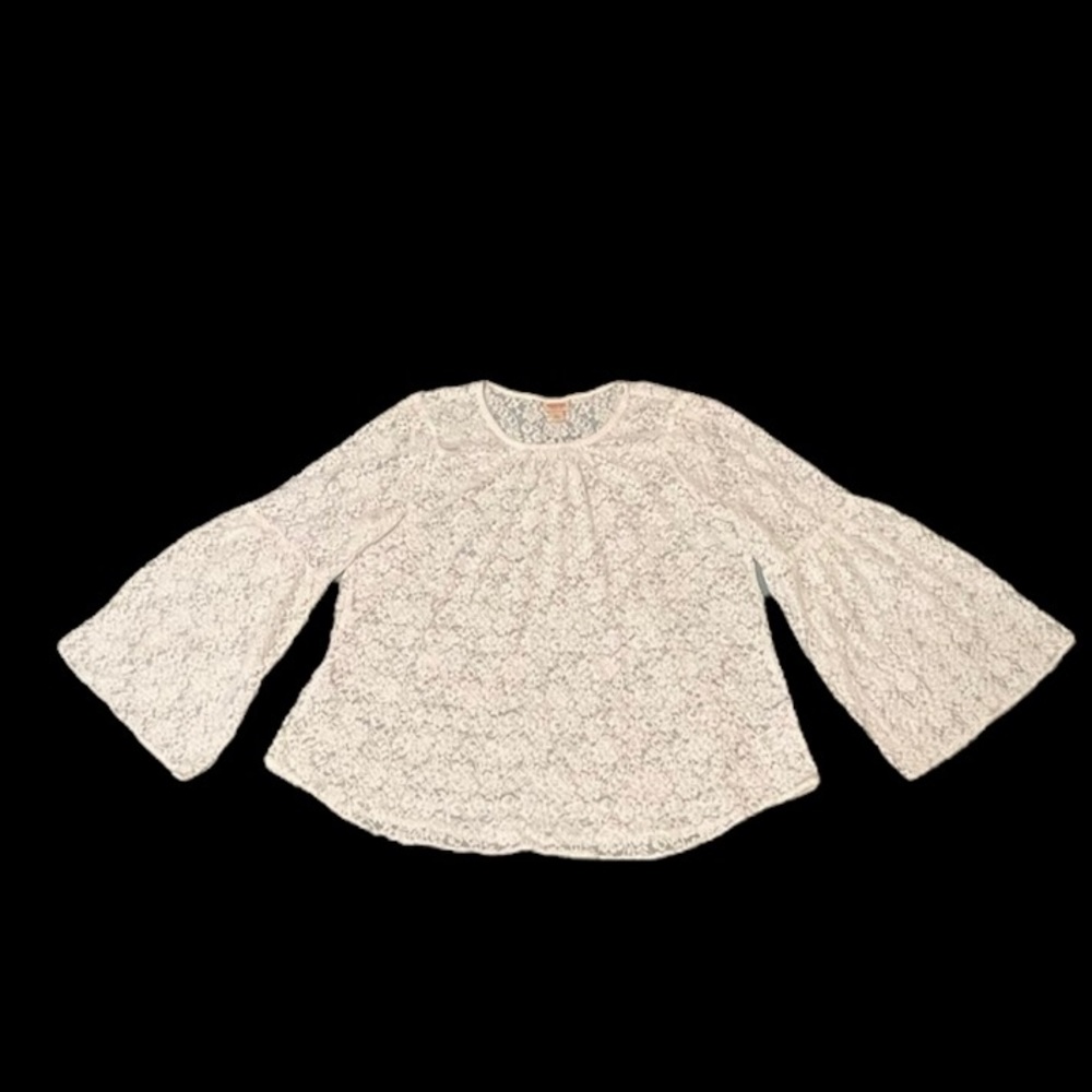 Lace Blouse Bell Sleeves XXL